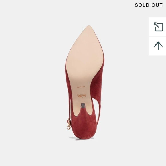 NWT COACH CHERRY SUTTON SUEDE SLINGBACK PUMPS 6B - Picture 9 of 16